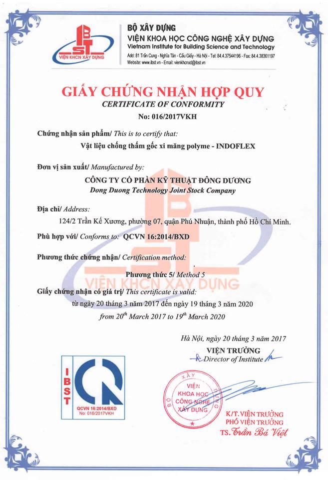 Công bố hợp quy vật liệu xây dựng